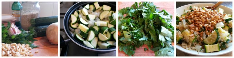 Quinoa with courgettes