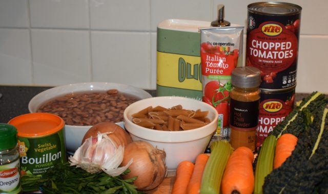 Minestrone soup ingredients