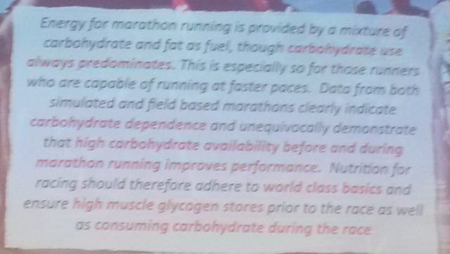 Slide on importance of carbohydrates and nutrition