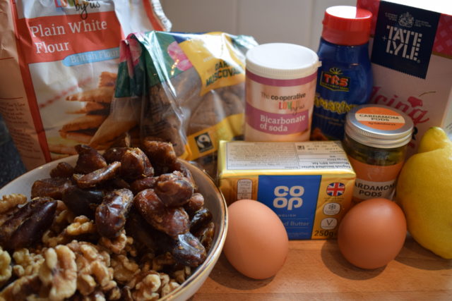 Tamarind date cake ingredients