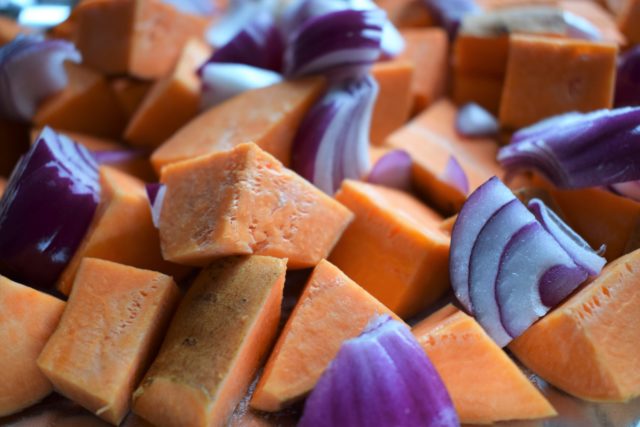 Sweet potato and black bean salad