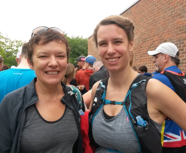 Me with Franzi at the start. First time we'd met after following each other in Instagram.