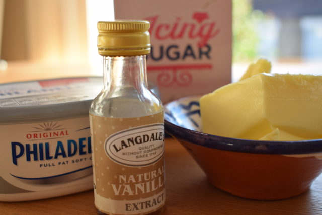 Sweet potato cake - ingredients for the icing