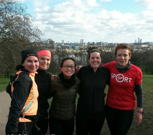 On top of Primrose Hill with runners who joined me at 'Meet the Pacer' event for the Hackney Half