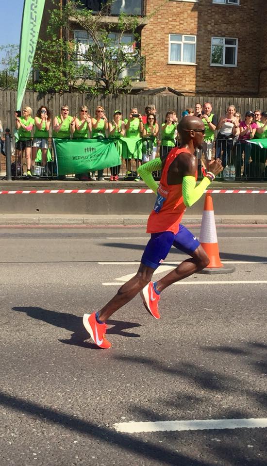 Mo Farah third in place at the half way point