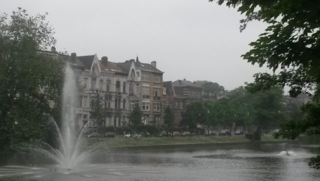 Lake next to Place Flagey