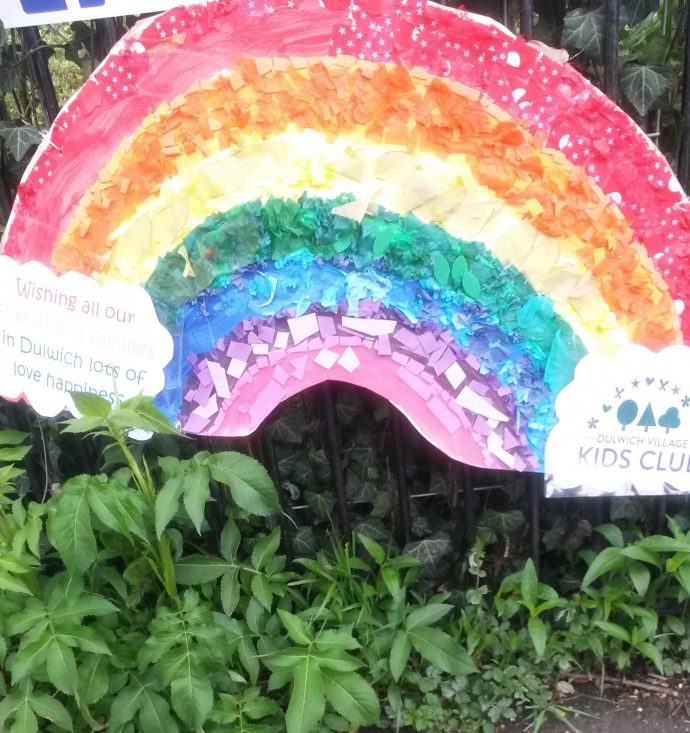 Rainbow artpiece of Dulwich Kids Club