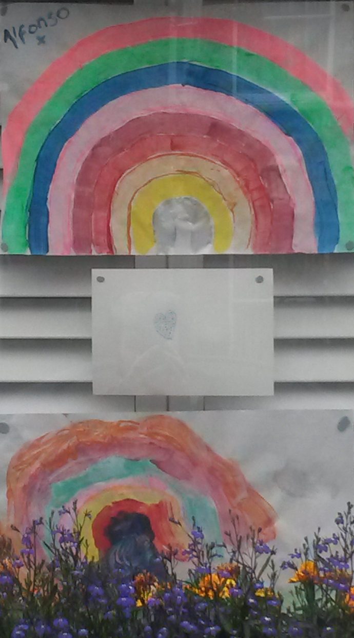 pictures of rainbows in a window